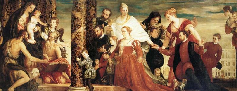 Paolo  Veronese The Madonna of the house of Coccina oil painting image